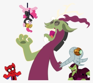 Crossover, Discord, Green Goblin, Pinkie Pie, Pinkie - Pinkie Pie Spider