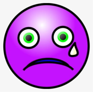 Emoticons Crying Face Vector Clip Art L0qudi Clipart - Purple Crying Smiley Face