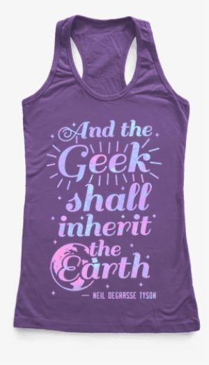 And The Geek Shall Inherit The Earth Racerback Tank - Im Happy I Bake