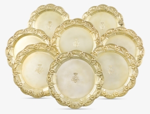 Chrysanthemum Silver-gilt Dinner Plates By Tiffany - Plate