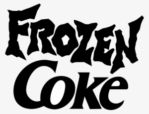 Frozen Coke Logo Black And White - Frozen Coke