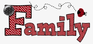 Free Red Polka Family Word Art *** Join 2,140 People - Family Word Art