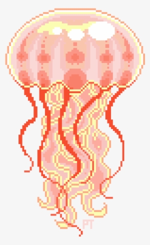 Explore Jellyfish Drawing Vaporwave Art Png Vaporwave - Transparent Jellyfish Pixel