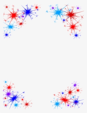/page Frames/holiday/4th July/firework Border - 4th Of July Fireworks Borders