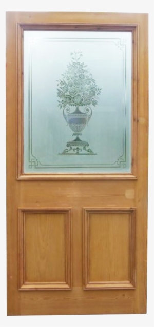 Exterior Single Panel Etched Glass Door Period Home - Glass Etching