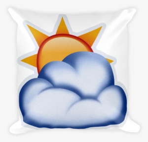 Sun Behind Cloud - Cloud Sun Emoji Png