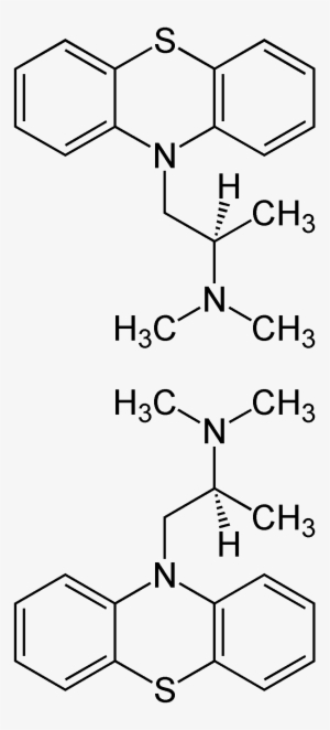 promethazine enantiomers structural formulae - prometazyna wzór
