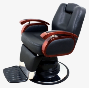 Barber Chair With Wood Armrest