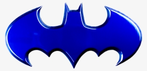 Batman Logo Blue Chrome Premium Fan Emblem By Fan Emblems - Blue Batman Logo Png