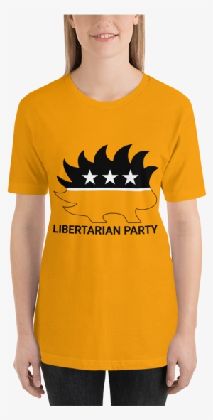 Ancap Porcupine T-shirt - Libertarian Party Square Sticker 3" X 3"