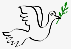 Anti War, Peace, Dove, Twig, Flying, White, Bird - Peaceful Clipart