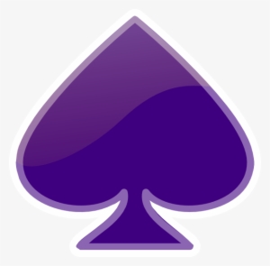 Spade3 Clip Art - Purple Spade Symbol