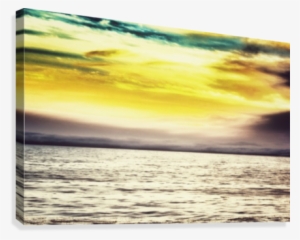 Cloudy Sunset Sky With Ocean View Canvas Print - Sea