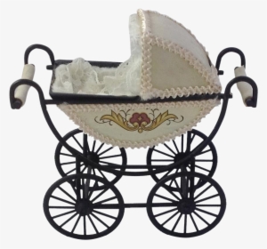 Vintage Dolls House Pram - Horse And Carriage Silhouette