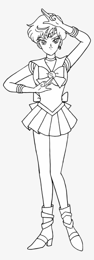 Sailor Neptune And Uranus Lineart Png Png Freeuse Library - Sailor Uranus Coloring Pages
