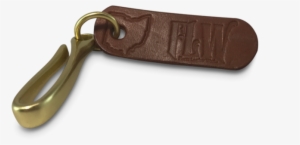 Fish Hook Leather Keychain