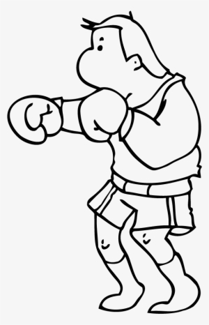 Rocky Drawing Black And White - Boxing Cartoon Black And White
