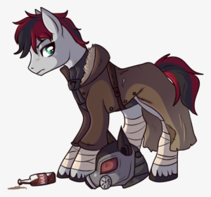 Lulubell, Bottle, Clothes, Coat, Fallout, Fallout Equestria, - Mlp Fallout Oc