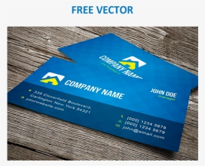Blue Vector Business Card - Business Card John Doe