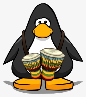 Conga Drums Pc - Penguin With Hard Hat