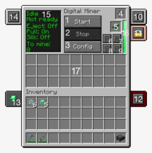 Digital Miner Gui - Minecraft
