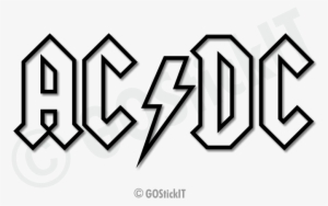 Ac Dc Coloring Pages - Ac Dc Logo White