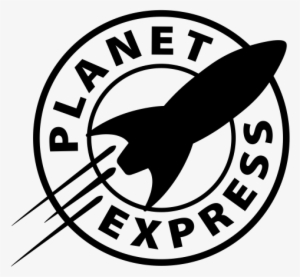 Pegatina Planet Express Futurama Vinilo - Planet Express Ship Logo
