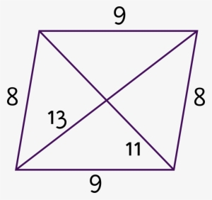 Side Lengths Are 8 And 9, Diagonal Lengths Are 11 And - Side Lengths Of Parallelogram