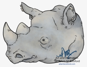This Rhino Is A Piece I Did For A Group Called Drinking - Artist