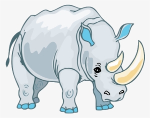 Rhino Cartoon Clipart - Transparent Rhino Clipart Png