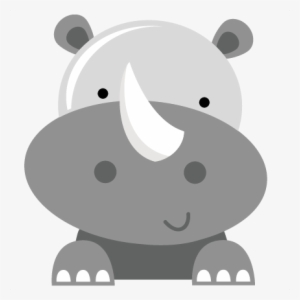 Rhino Svg File For Cutting Machines Rhino Svg Cut File - Cute Rhino Clipart