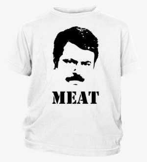 Ron Swanson Meat Youth Shirt - Fur Missile T Shirt