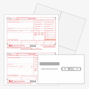 Complete Sets Of W-2 Forms - Complyright Dw4s Double Window Gum Seal Envelope