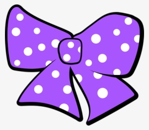Bow, Polka Dots, Purple, Ribbon, Vintage - Purple Polka Dot Bow