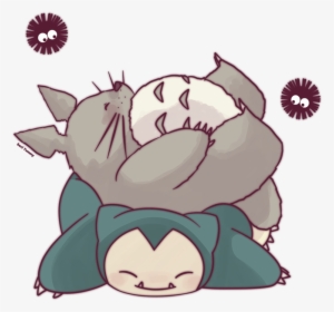 Totoro And Snorlax By Seviyummy On Deviantart - Totoro And Snorlax Sleeping