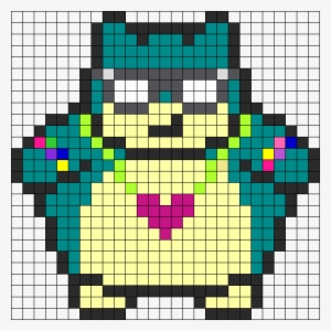 Tripped Out Raver Snorlax - Snorlax Perler Bead Patterns