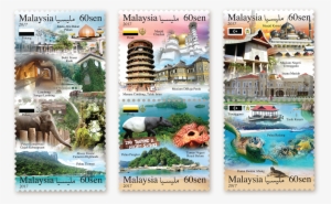 60sen Setenant X 3 Designs - Postage Stamp