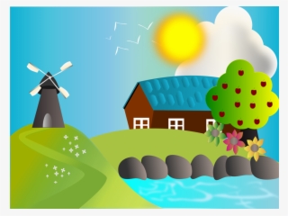 Hay Day Farmhouse Cartoon - Farm Landscape Png