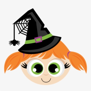 Cute Halloween Witch Png Picture Black And White Stock - Witch Head Clipart