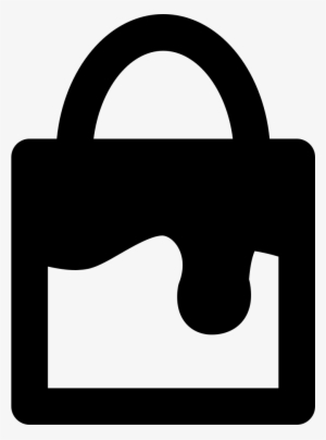 Padlock With Paint Drop Comments - Icon