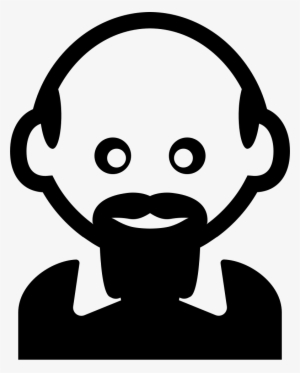Man With Bald Head And Hairy Bard Comments - Bald Icon