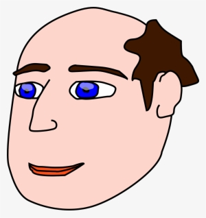 Man Bald Head Face Middle Aged - Bald Hair Clipart
