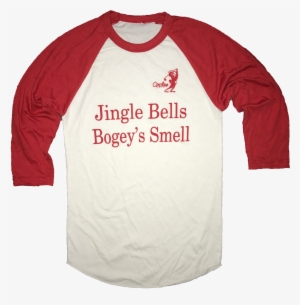 Jingle Bells Bogey's Smell Raglan Shirt - Library Club T Shirt Designs