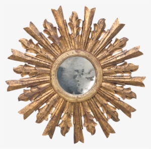 Toledo Gold Leaf Starburst Mirror - Worlds Away Hand-carved Starburst Accent Mirror Goya