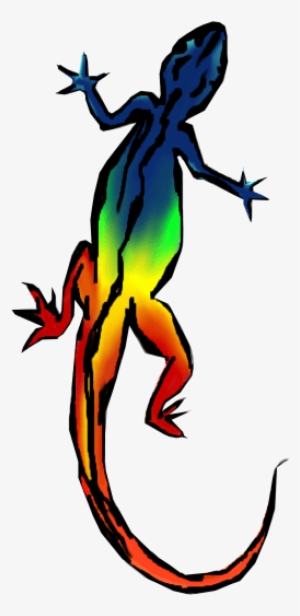 Cute - Colourful Lizard Clipart