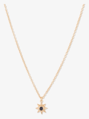Starburst Necklace Black Spinel - Personalized Gold Necklace