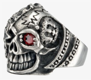 Pirate Skull Eye Patch Biker Ring Stainless Steel 316l - Ring