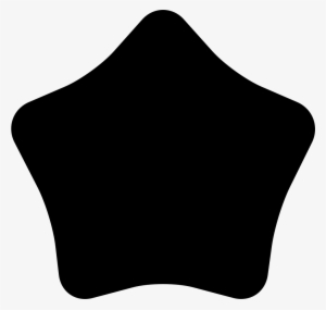 Black Star Rounded - Fat Star Png