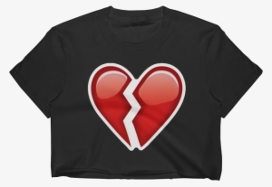 Emoji Crop Top T Shirt - Heart
