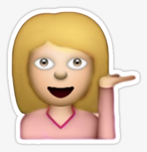 Blonde Hair Toss Emoji By Chloe Hebert Girl Emoji, - Girl Emoji Transparent Background